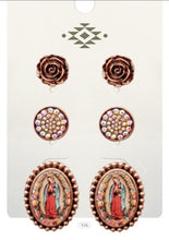 Load image into Gallery viewer, Virgin Mary fashion earrings