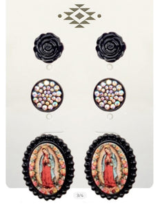 Virgin Mary fashion earrings