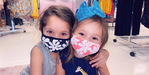 Kids floral face mask