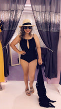 Load image into Gallery viewer, Black roushing swimsuit